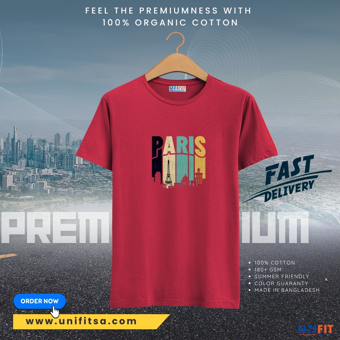 paris  premium cotton t-shirt
