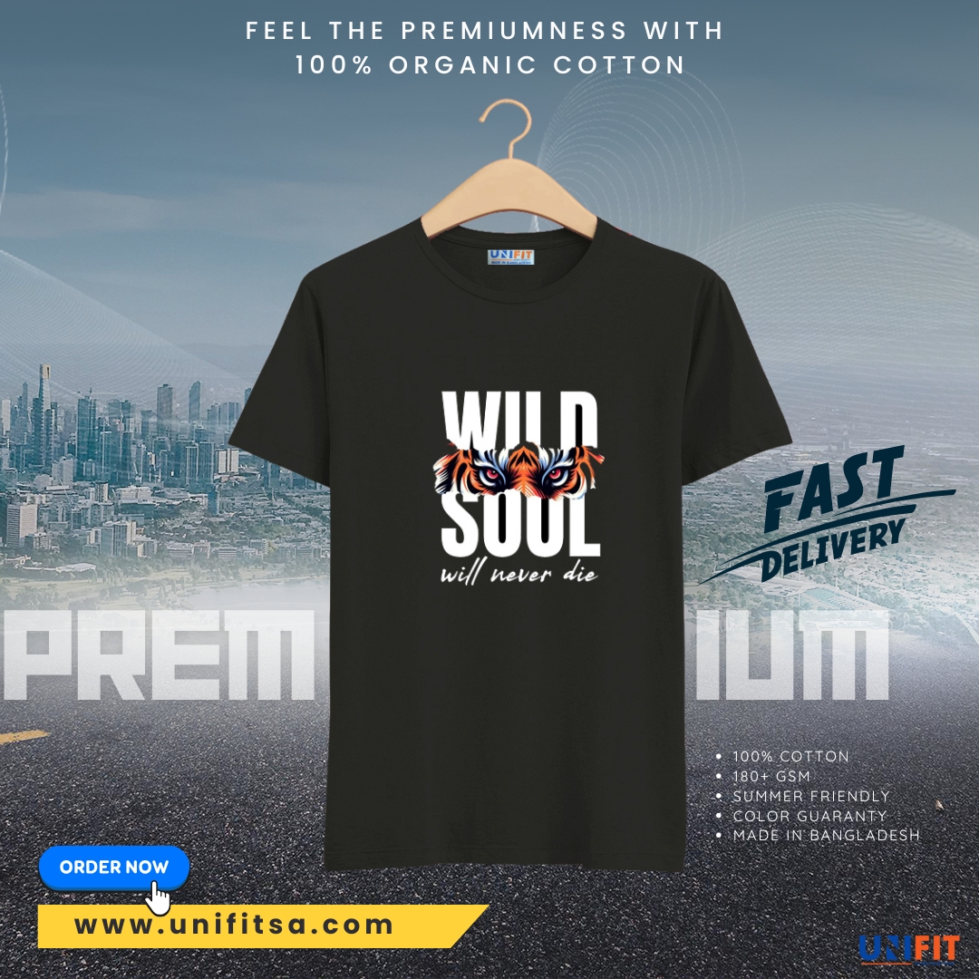 wild soul premium cotton t-shirt