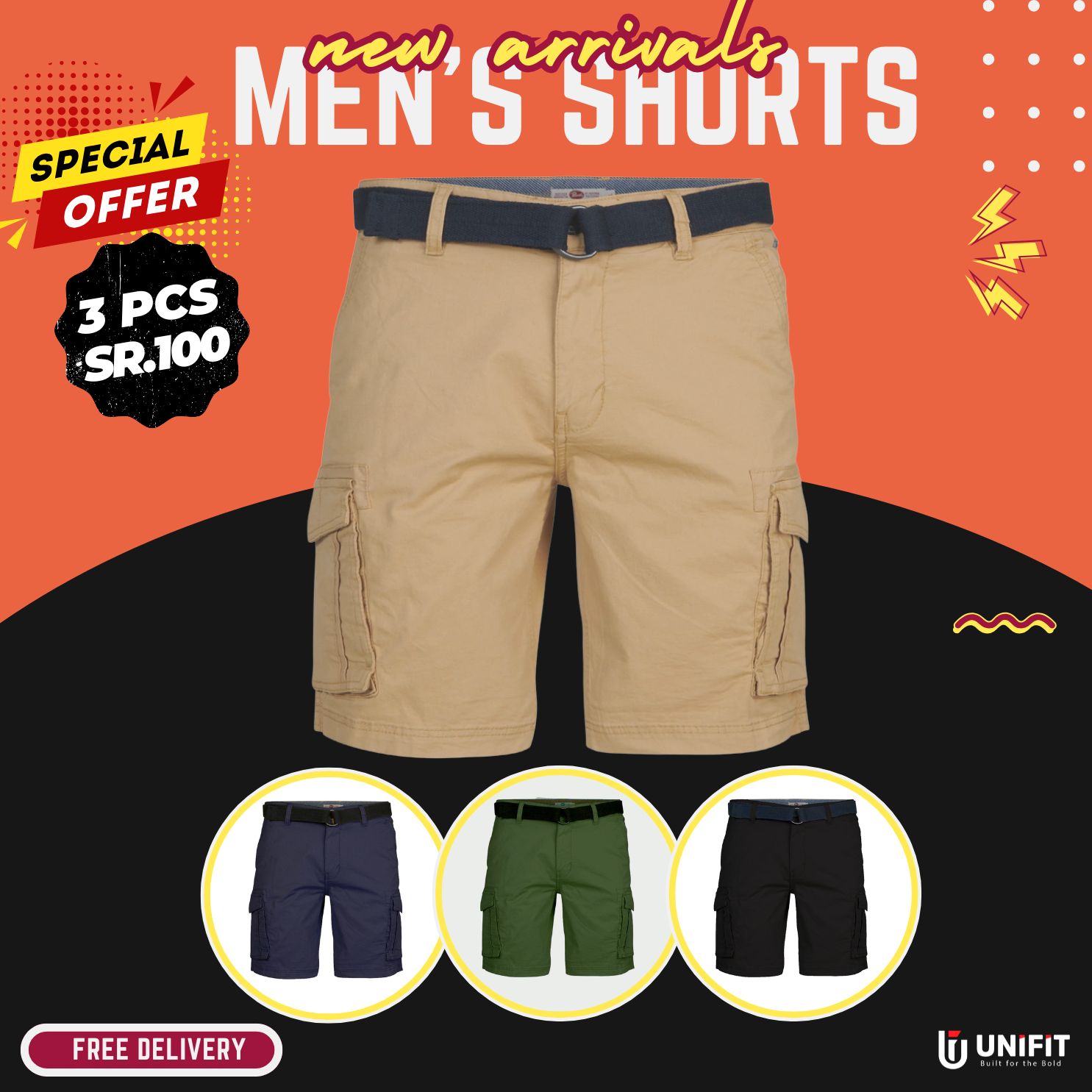 men's 6 pocket shorts bundle offer
